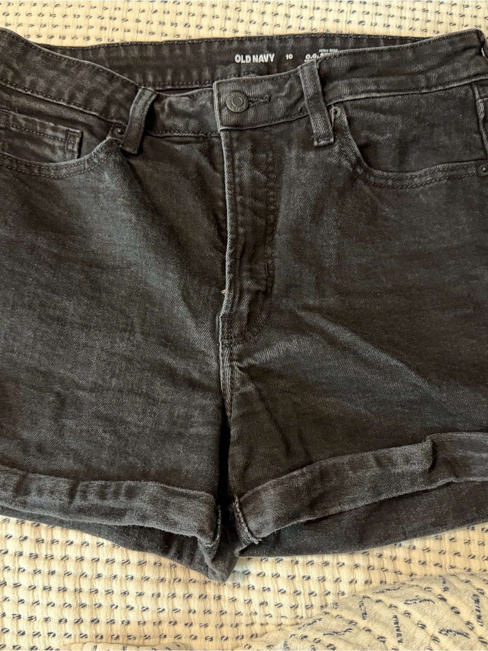 Old Navy High Rise OG Straight Black Women’s Denim Shorts